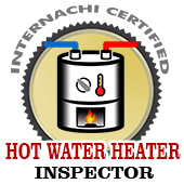 HOt Water Heater inspector certification seal.